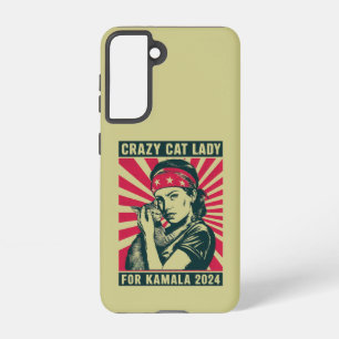 2024年カマラのためのクレイジーキャットレディ SAMSUNG GALAXY S21ケース