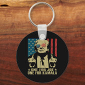 2024年カマラトランプのジョーおもしろい・ワン キーホルダー (正面)