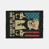 2024年カマラトランプのジョーおもしろい・ワン フリースブランケット (正面(横))