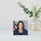 2024年カマラハリス大統領候補 スクエア名刺 (スタンド正面)