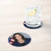 2024年カマラハリス大統領候補 ラウンドペーパーコースター (インサイチュ)