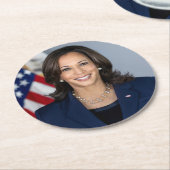 2024年カマラハリス大統領候補 ラウンドペーパーコースター (アングル)