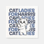 2024年カマラハリス大統領向けキャットレディース スタンダードカクテルナプキン (正面)