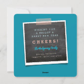 2024年カラーブロックモダン新年4フォトコラージュ シーズンカード (裏面)