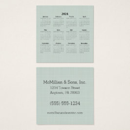 2024年カレンダグリーンリネンカスタム事業