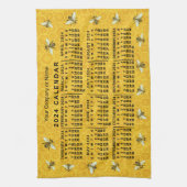 2024年カレンダビーハニカム養蜂場カスタム キッチンタオル (縦)