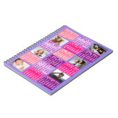 2024年カレンダーかわいいモダン6枚フォトコラージュ ノートブック (左側)