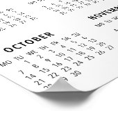 2024年カレンダーのミニマルな複数写真 ポスター (角)