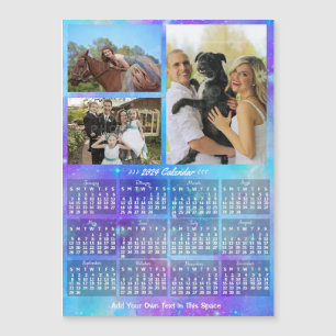 2024年カレンダーぼほ水カスタム色フォトマグネット