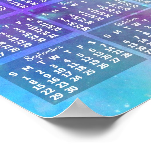 2024年カレンダーぼほ水彩3写真 ポスター (角)