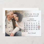 2024年カレンダーを保存威厳があるする 招待状 (正面/裏面)