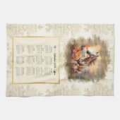 2024年カレンダータオル馬の日の入り キッチンタオル (横)