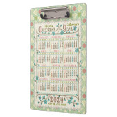 2024年カレンダービクトリアンアールヌーボー |カスタム クリップボード (左)