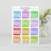 2024年カレンダーファブリックフォント保存日付 セーブザデート (スタンド正面)