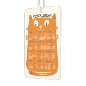 2024年カレンダーミッドセンチュリーオレンジキャット カーエアーフレッシュナー (左)