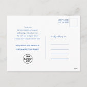 2024年カレンダー事業ロゴ米国愛国青色赤 シーズンポストカード (裏面)