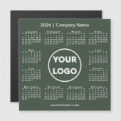 2024年カレンダー会社のロゴの森の緑の磁石 (正面/裏面)