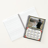 2024年カレンダー名門私立校風のフローラストライプ |写真 ノートブック (内部)