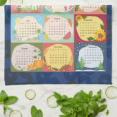 2024年カレンダー季節の豪華さ キッチンタオル (折り畳み)