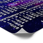 2024年カレンダー宇宙星雲3枚 ポスター (角)