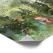 2024年カレンダー水彩森ポスター ポスター (角)