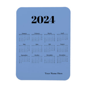2024年カレンダー用の青い磁気カード マグネット