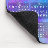 2024年カレンダー青い水色の星 マウスパッド (コーナー)