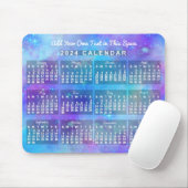2024年カレンダー青い水色の星 マウスパッド (マウス)