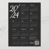 2024年カレンダー黒白Instagram 後を追米国 プログラム (正面)