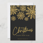 2024年カレンダー スノーフレーク ビジネス ロゴ ホリデー カード (裏面)