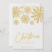 2024年カレンダー スノーフレーク ビジネス ロゴ ホリデー カード (裏面)