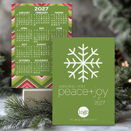 2024年カレンダー ロゴ モダン ビジネス クリスマスカード 招待状