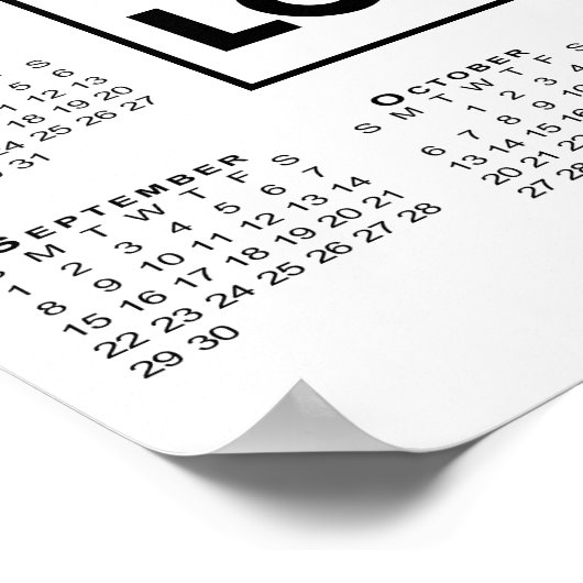 2024年カレンダー(会社のロゴと名前) ポスター (角)