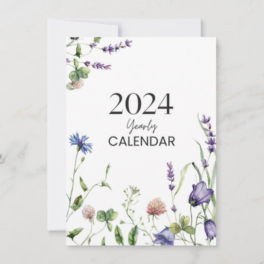 2024年カレンダー 招待状 (裏面)