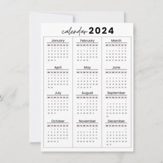 2024年カレンダー 招待状 (正面)