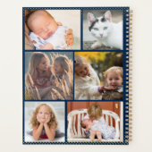 2024年カレンダーNavy Coral金ゴールドファミリーフォトコラージュ プランナー手帳 (裏面)