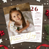 2024年カレンダーPEACE & JOYフォトカスタムカラー シーズンカード