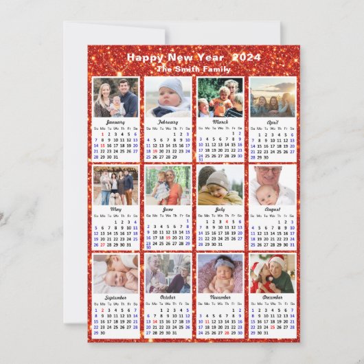 2024年カレンモダンダファミリ写真フェスティバル赤 シーズンカード (正面)