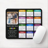 2024年カレンモダンダー黒人家族カラフル写真 マウスパッド (マウス)