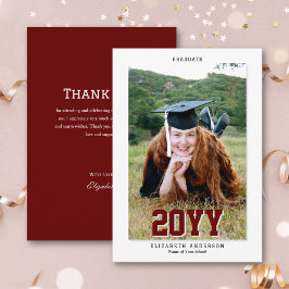 2024年クラシック卒業写真 サンキューカード