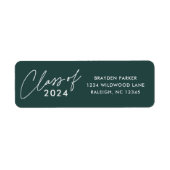 2024年クラスのスクリプトの卒業差出人住所 ラベル (正面)