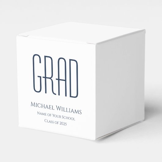 2024年クラスのミニマリスト卒業パーティー フェイバーボックス (正面サイド)