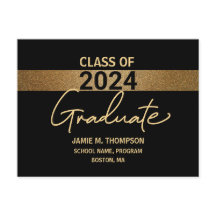 2024年クラスの金ゴールドとブラック卒業の発表