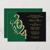 2024年クラスの金ゴールドカラーオプションInvitati 招待状 (正面/裏面)