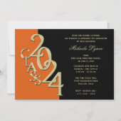 2024年クラスの金ゴールド(カラーオプション付き) 招待状 (正面)