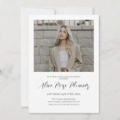 2024年クラスクラシック写真卒業パーティー 招待状 (裏面)