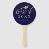 2024年クラスシンプル金ゴールドブエレガントルー卒業 ハンドファン (正面)