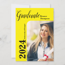 2024年クラスモダンGrad:白黒写真 招待状