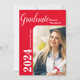 2024年クラスモダンGrad:白黒写真 招待状