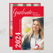 2024年クラスモダンGrad：白黒写真 招待状 (正面/裏面)